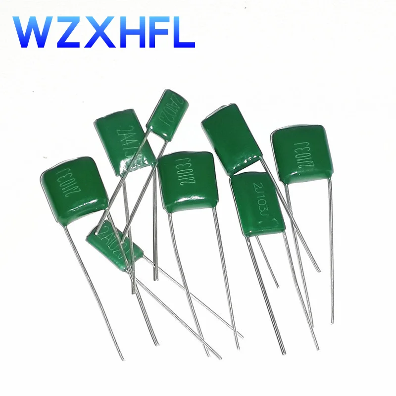 50Pcs Polyester film capacitor 100V 1nF 1.5nF 2.2nF 100nF 2A471J 2A102J 2A152J 2A222J 2A392J 2A332J 2A472J 2A103J 2A473J 2A104J