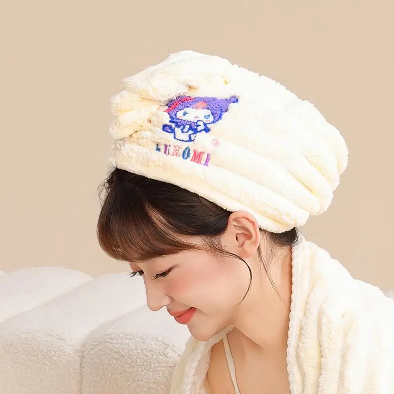 

Sanrios Kuromi Cinnamoroll Шапка для сухих волос Быстросохнущая с водопоглощением Шапка для упаковки волос Красивый модный праздничный подарок