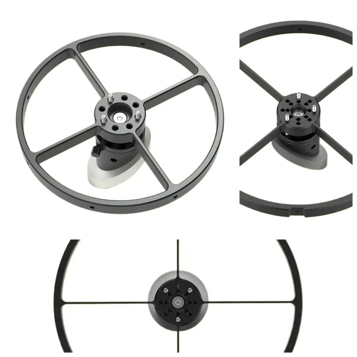 Telescope Secondary Mirror Base/Spider Stand (Big And Small Black Upgrade)
