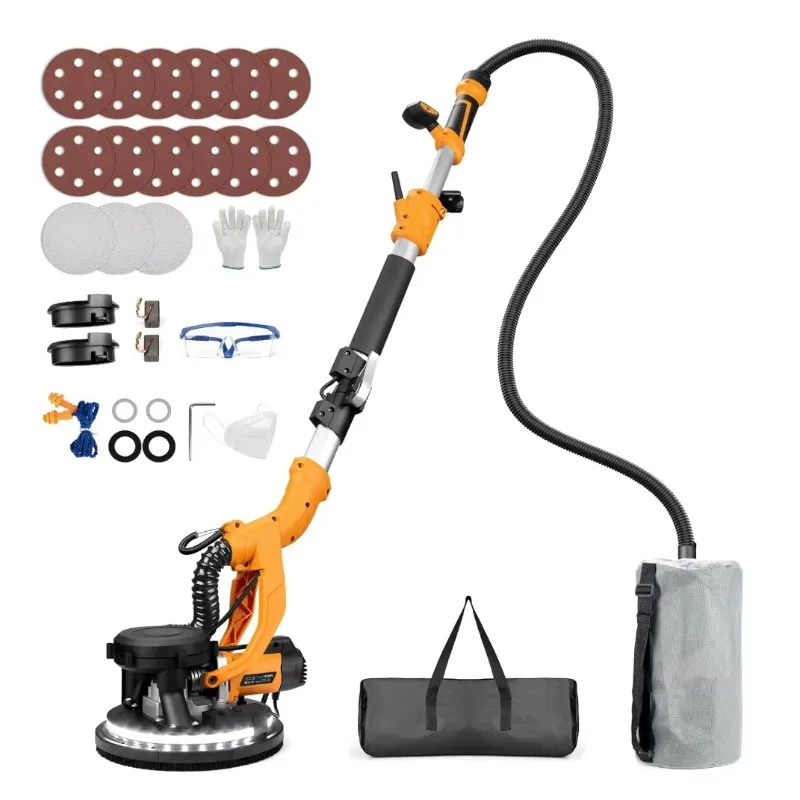 

220V DIY electric wall putty sander with large folding handle and lamp