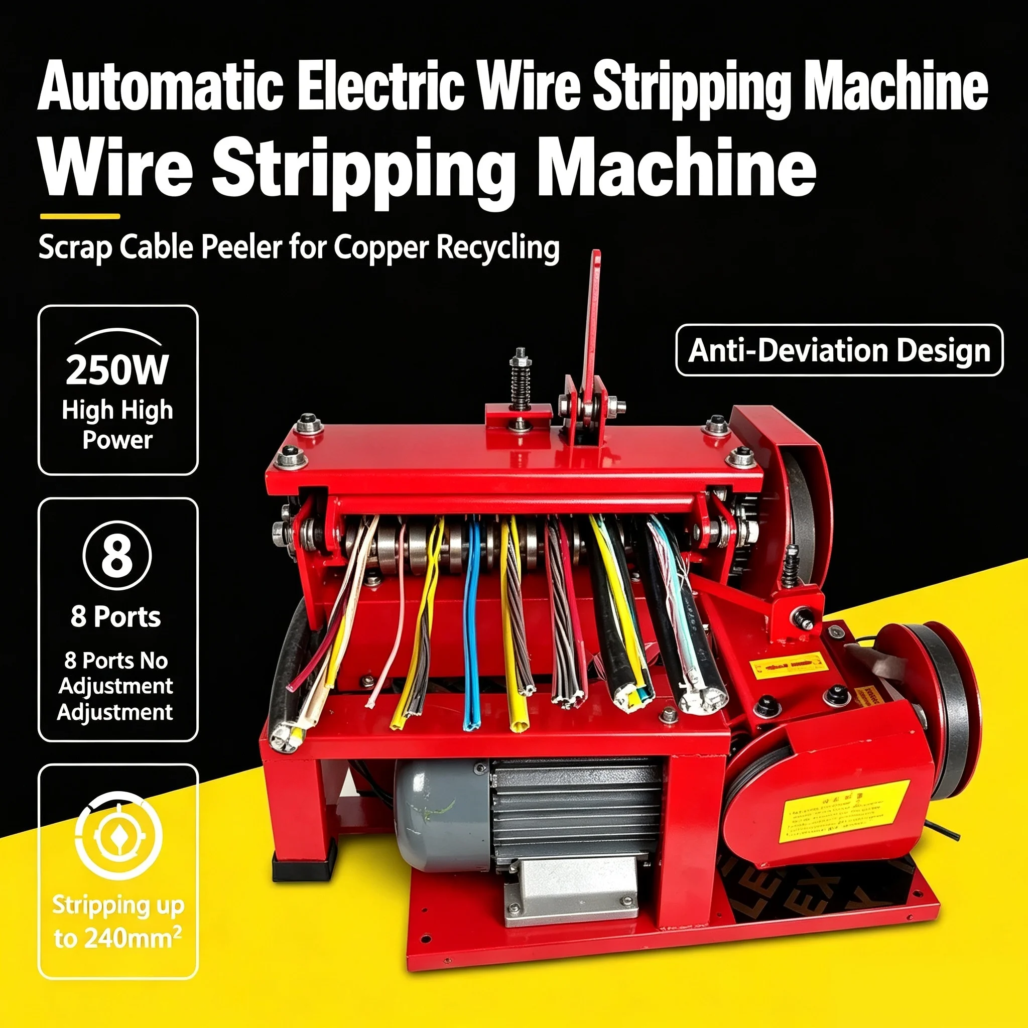 Wire Stripper Cutter - آلة تقشير الأسلاك الكهربائية النحاسية التالفة،