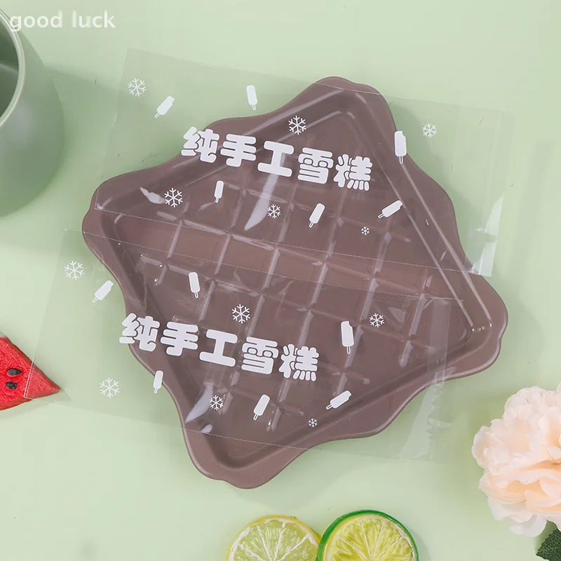 100 stks/set Food Grade Ijs zelfklevende Zakken Wegwerp Plastic Ijslolly Zakken Freeze Behandelen Transparant Ijs Ijslolly Zak