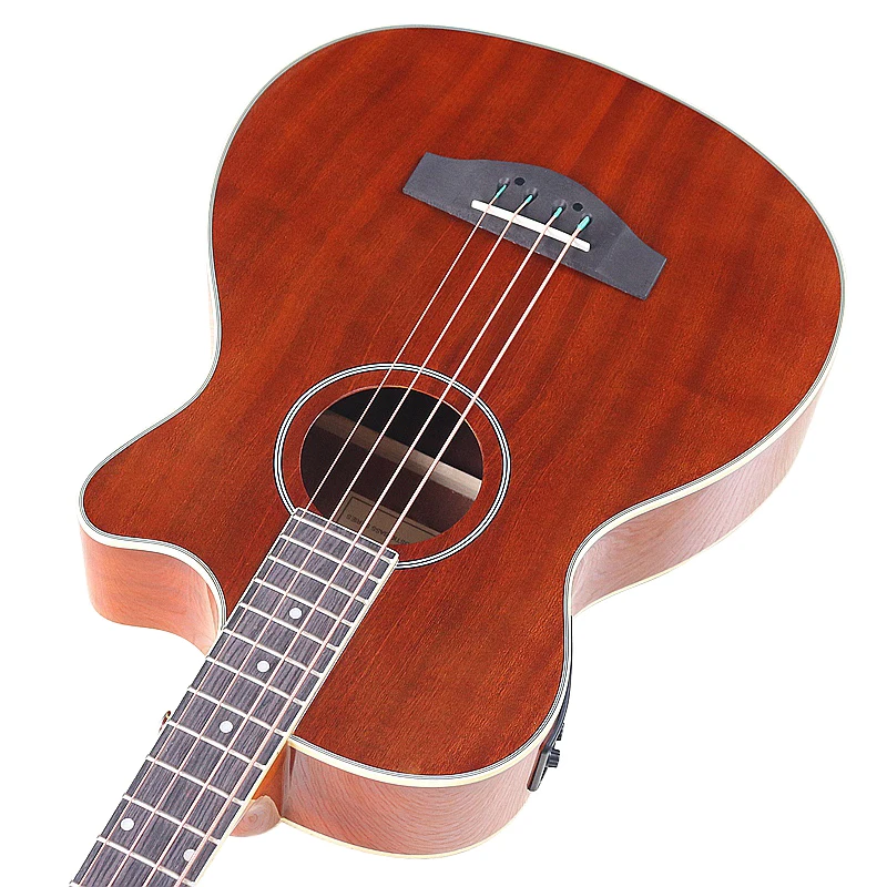 43 inch 4 String Electric Acoustic Bass Guitar 43 Inch Mini Body Folk Bass Guitar With Pick Up