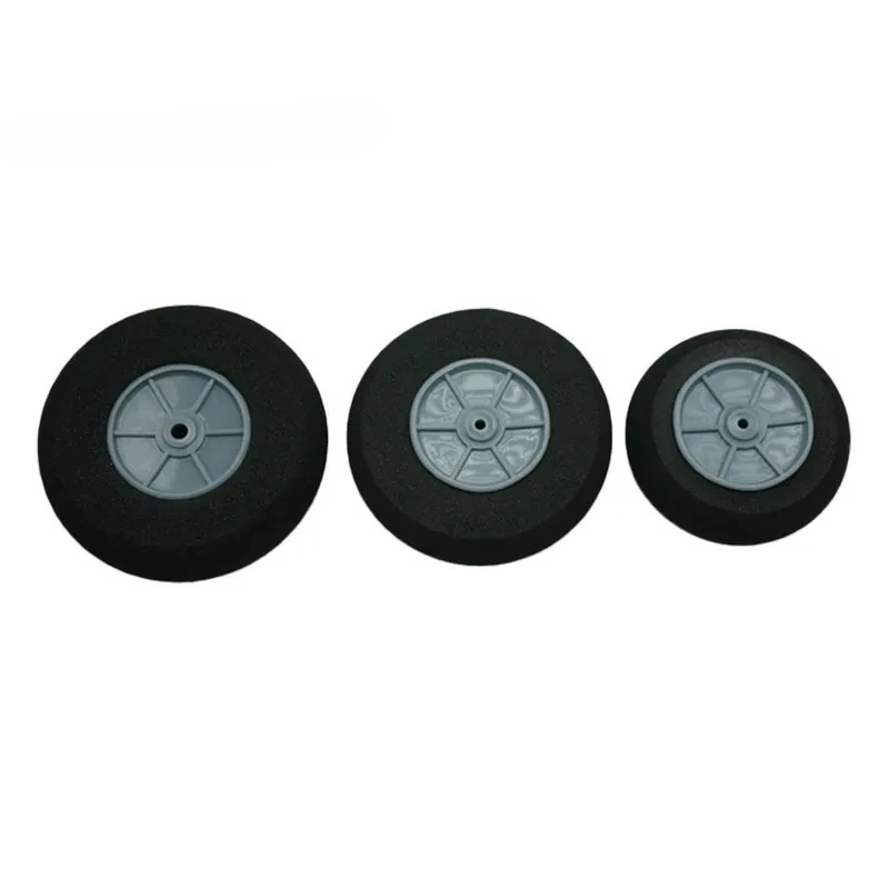 Roues d'avion modèle 25-110mm, pneus en éponge, 2 pièces/lot, train d'atterrissage de haute qualité pour avion RC, pièces de rechange en mousse durables