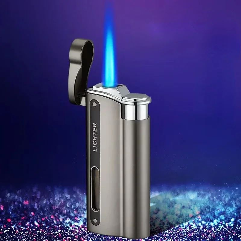 

Metal Windproof Lighter Butane Refillable Gas Lighter Visible Air Window Cigarette Accessories Holiday Gift