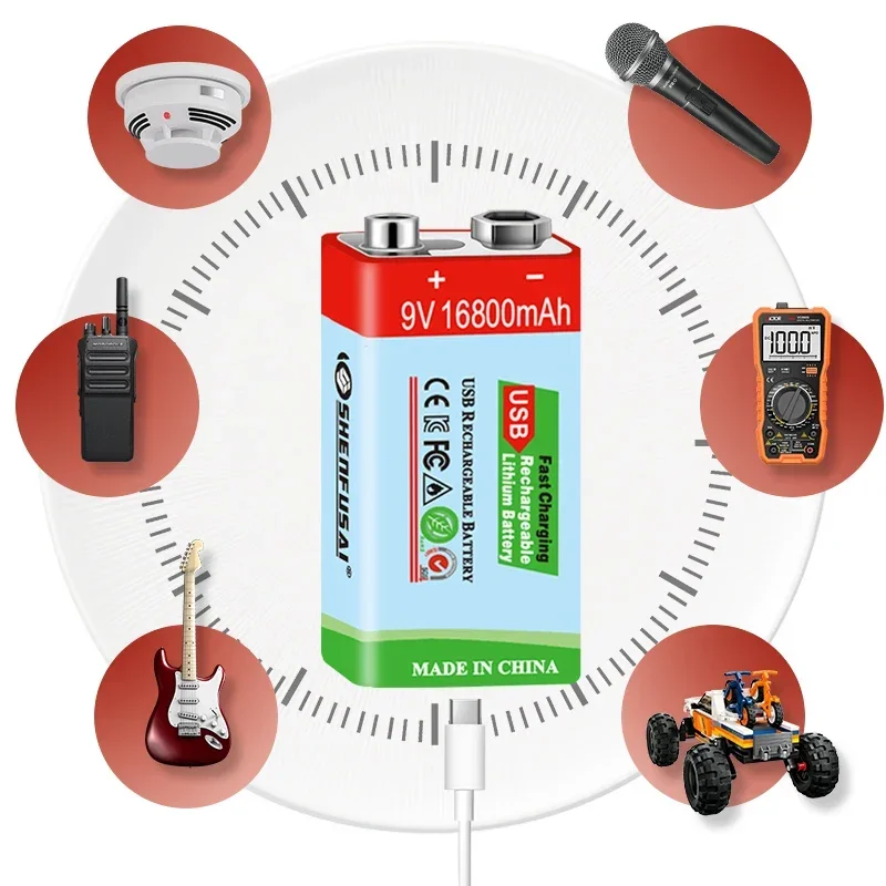 Special Offer 9v-9v Rechargeable Battery 9V Lithium Battery Used for Multimeter Microphone Toy Remote Control Electric Guitar