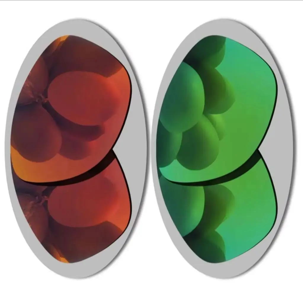 

2 упаковки сменных линз Fire Red&Green для поляризованных солнцезащитных очков Oakley Frogskins