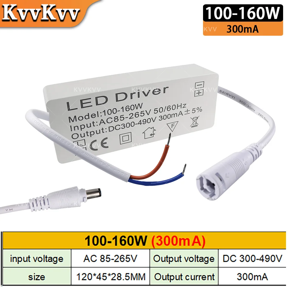 LED Driver Power Supply 3W-160W AC85-265V To DC3-12V/24-46V/12-26V/54-87V/75-135V/110-180V/36-63V For LED Lighting Transformer