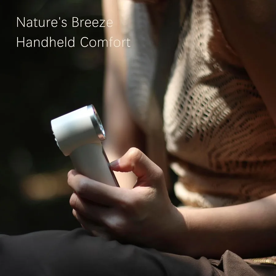 مروحة iFan المحمولة الصغيرة المحمولة، مراوح توربو صغيرة شخصية قابلة لإعادة الشحن للسفر باللون الرمادي