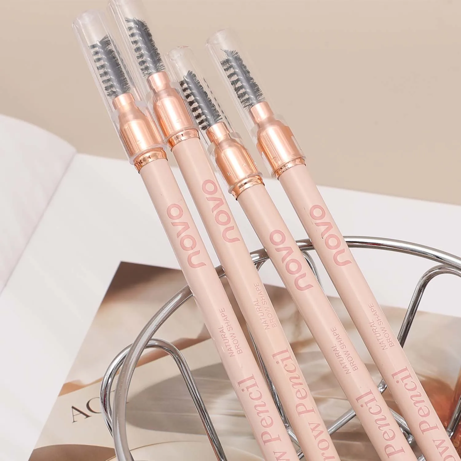 Lápis de sobrancelha à prova d'água, sem manchas, intensificadores de matiz de tatuagem de sobrancelha, contorno natural de longa duração, cosméticos de maquiagem em forma de sobrancelha selvagem