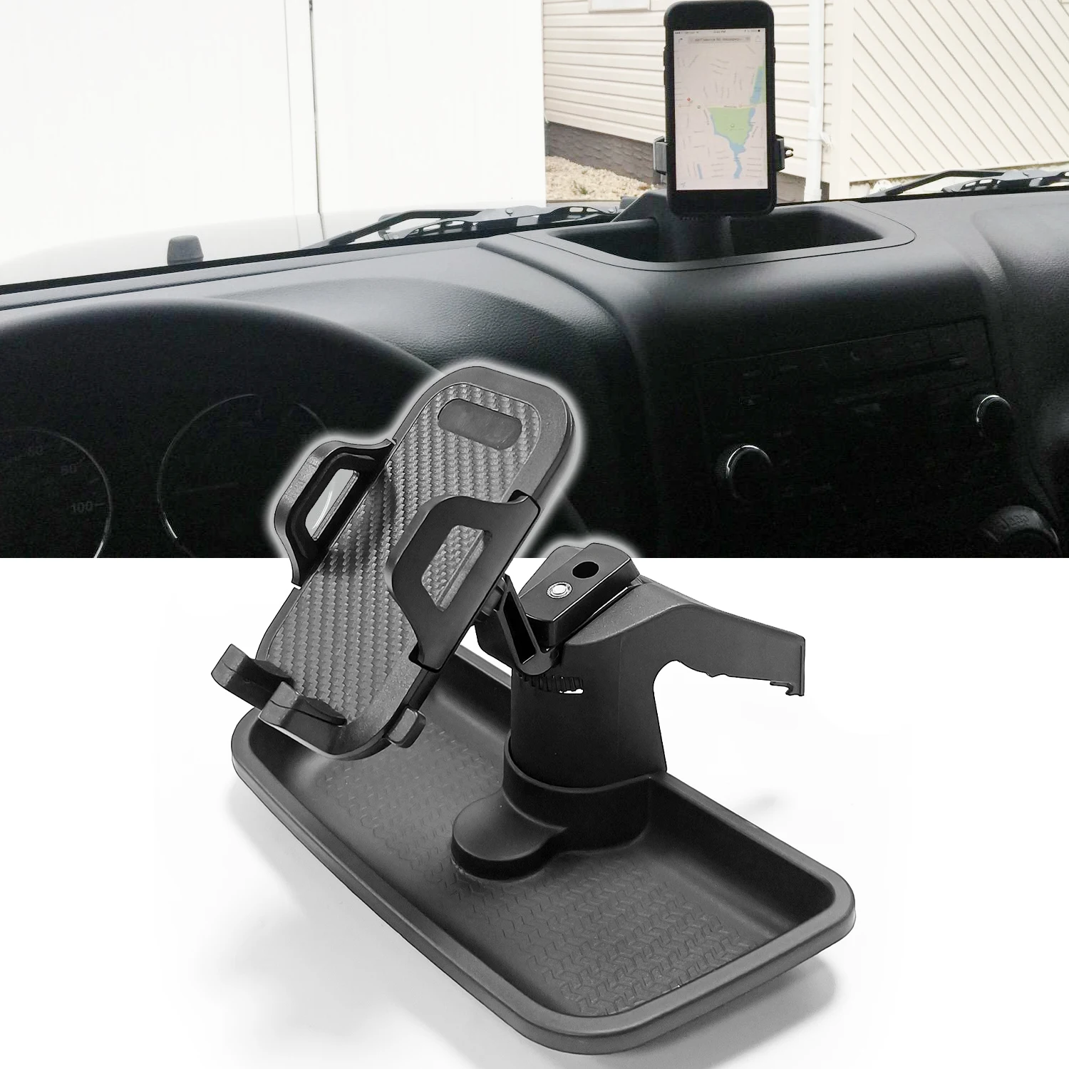 Car Dashboard Organizer Tray Center Console Phone Holder Clip Insert Storage Container Box For Jeep Wrangler JK 2011-2017 