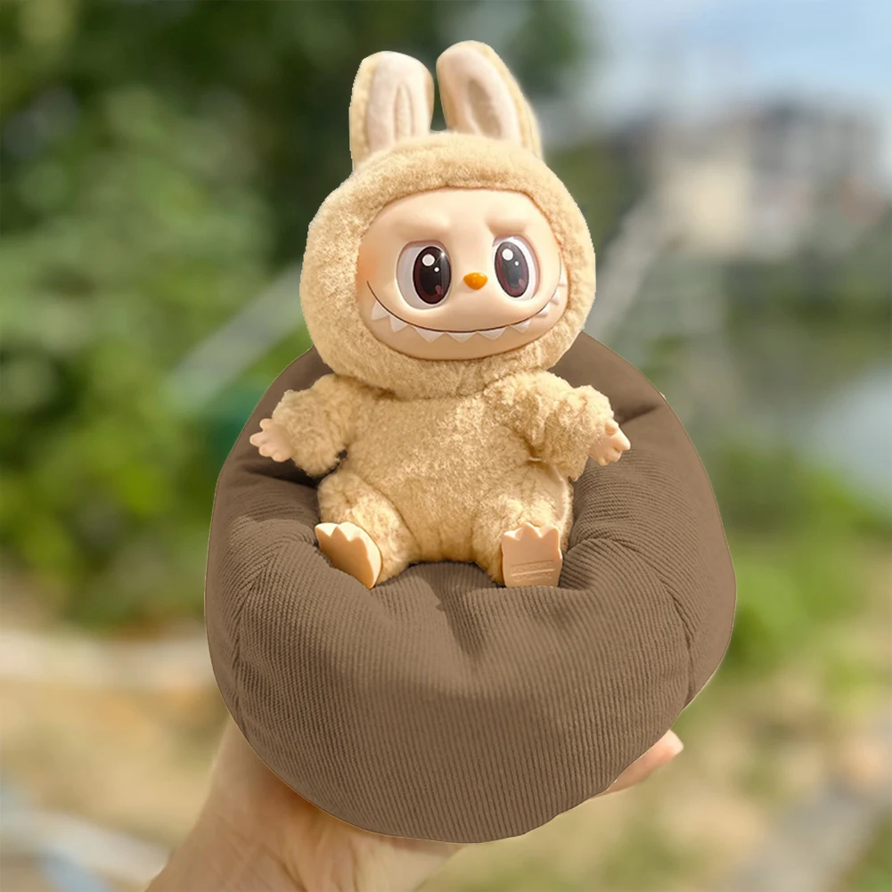 

For Labubu Miniature Sofa with Pillow Furniture Mini Sofa Bed Soft Sofa Doll Accessories Miniature Decoration Room Decor Gifts