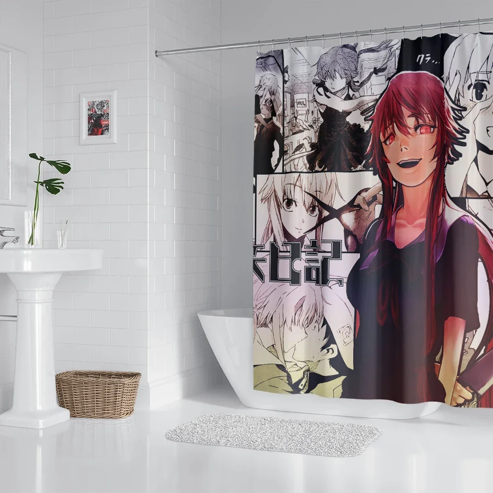 Anime Shower Curtain With Hook Bathroom Curtain Bathroom Decor Anime Decor bathroom accessories shower curtains for bathroom