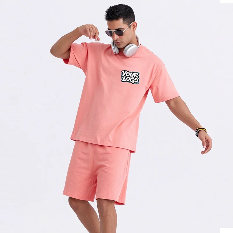 Custom Print Logo Summer 100% Cotton Unisex Short Sleeve T-shirt, Loose Crew Neck Tee, Trendy Basic Top for Street Daily Outfits