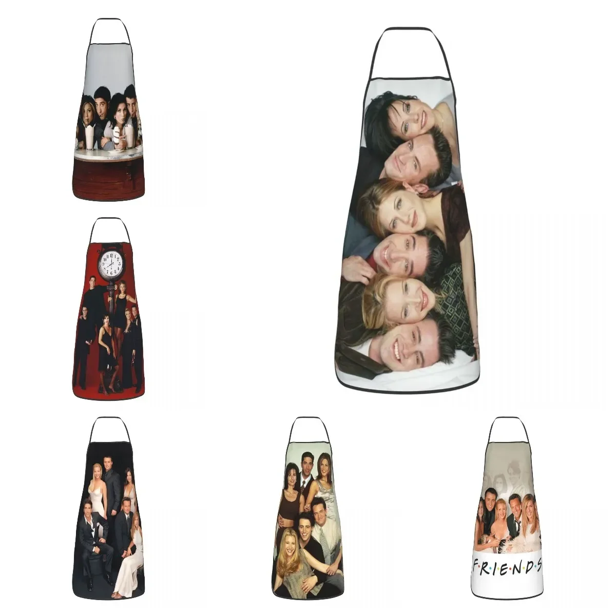 Classic Friends personaggi grembiule divertente per donna uomo TV Show adulto Unisex cucina Chef bavaglino Tablier cucina cottura cottura