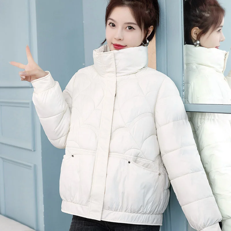

Winter Jacket Korean Women Parka Thick Warm Short Down Cotton Jacket Female Parkas Bread Cotton Padded Jacket Outwear Tops
