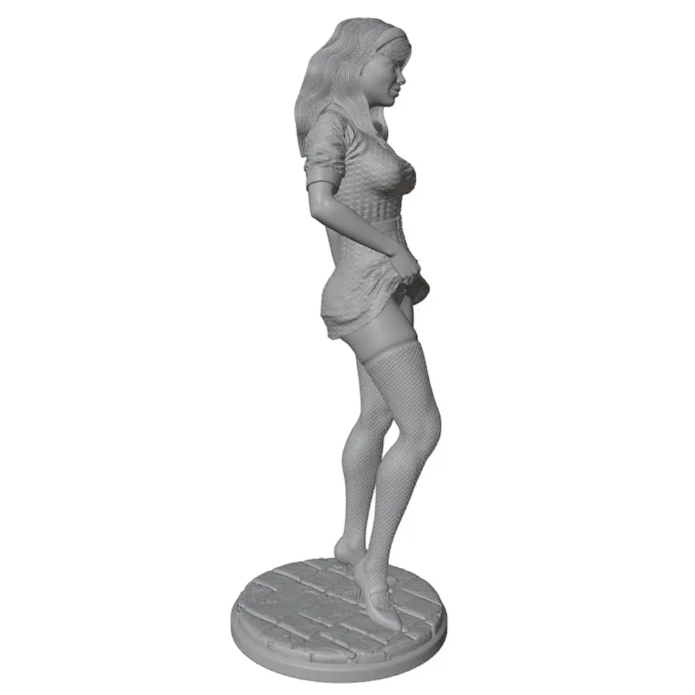 Estatua miniatura resina chica sexy sin pintar para rol y coleccionable - imagen 3