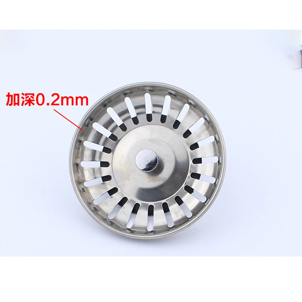 1 Pcs Stainless Steel Kitchen Sink Strainer Stopper Waste Plug Sink Filter Bathroom Basin Sink Drain