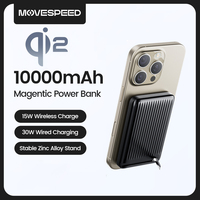 MOVESPEED P03 Qi2 Magnetic Power Bank 10000mAh 15W Wireless Portable Charger with Stand Powerbank for Magsafe for iPhone 16 15