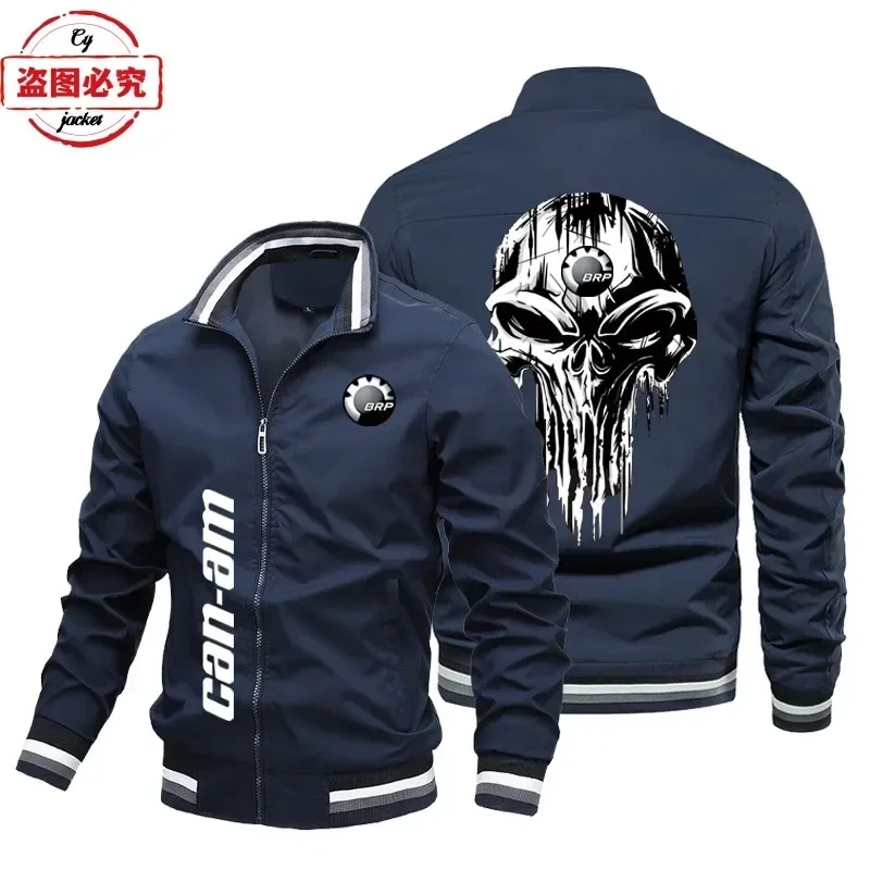 

European size CAN-AM Motorcycle Logo Motorcycle Jacket Loose Long Sleeve Top Cardigan Jacket Group Cycling Suit