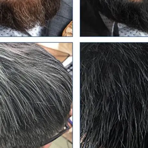 

【US WAREHOUSE】natural long lasting 200ml permanent beard dye shampoo for men beard dying removal white grey beard hair