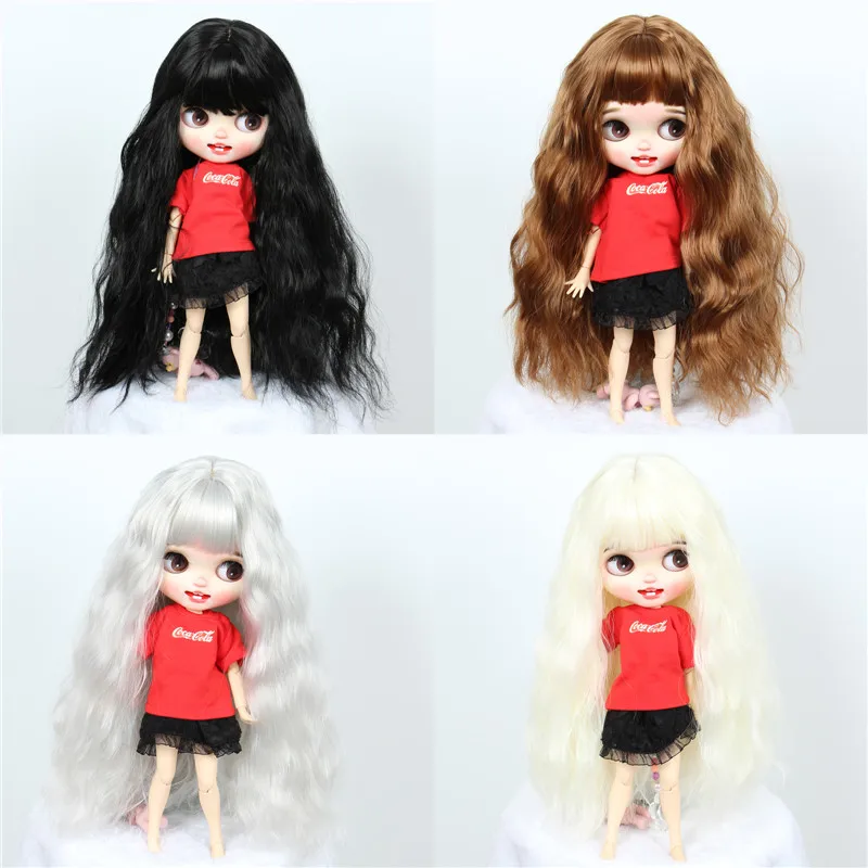 9-10 inch Blyth Wig Long Curly With Bangs Collection Hair