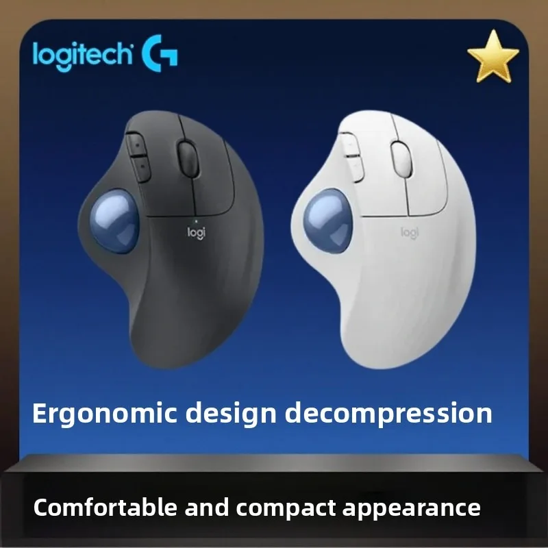 

Эргономичные мыши-роллер Logitech ERGO M575S, беспроводная Bluetooth двухрежимная профессиональная офисная мышь с точным рисунком CAD