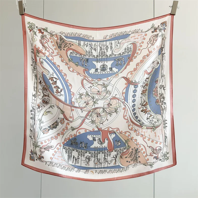 

Women Silk Small Scarf Summer Spring Shawl Square Bandanas Hair Neck Accessories Women Foulard 65cm*65cm