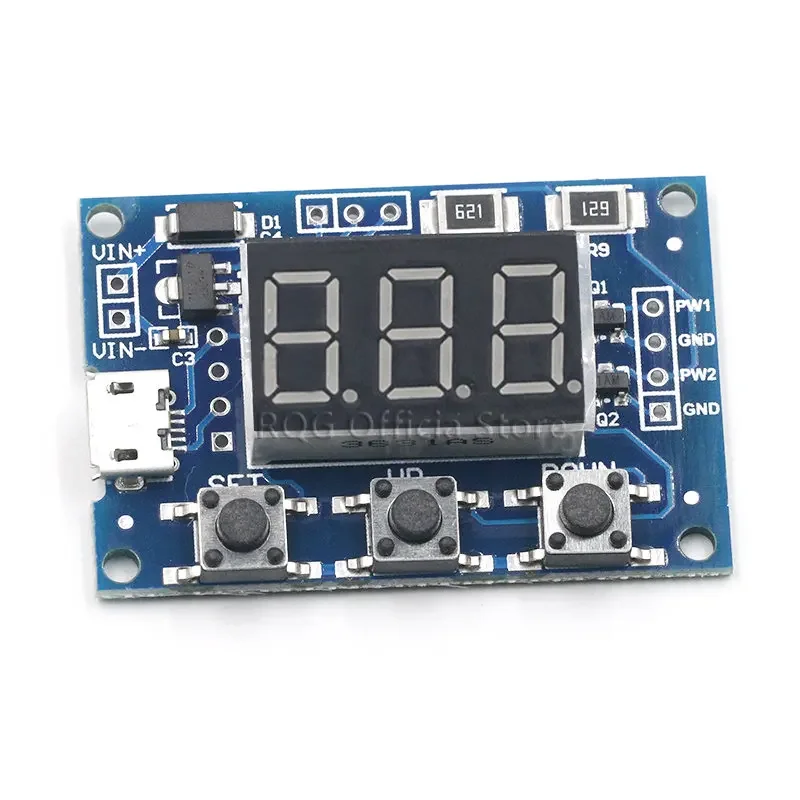 DC 5-30V Micro USB 5V Power Independent PWM Generator 2 Channel Dual Way Digital LED Duty Cycle Pulse Frequency Board Module