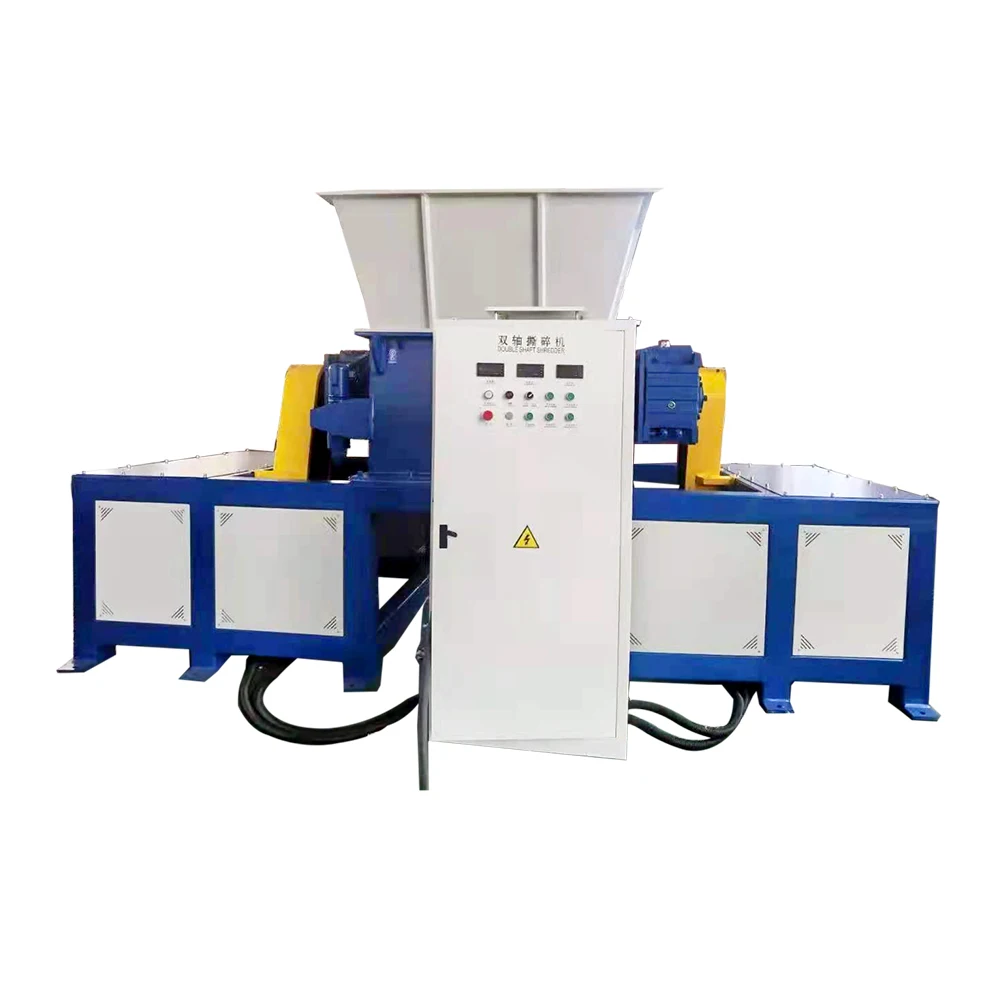 High Compatibility Double Shaft Shredder Customized for Tire Shredding, Metal, Plastic, Wood and Various Recycling Materials