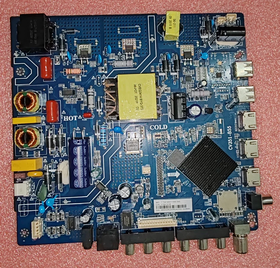 CV351-B55 la scheda madre WiFi di rete TV tre in uno 120v 600ma funziona bene