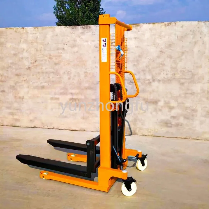 1 Ton 2 Ton Lifting Loader Manual Hydraulic Stacker Forklift Hand Push Manual Stacker Stacker