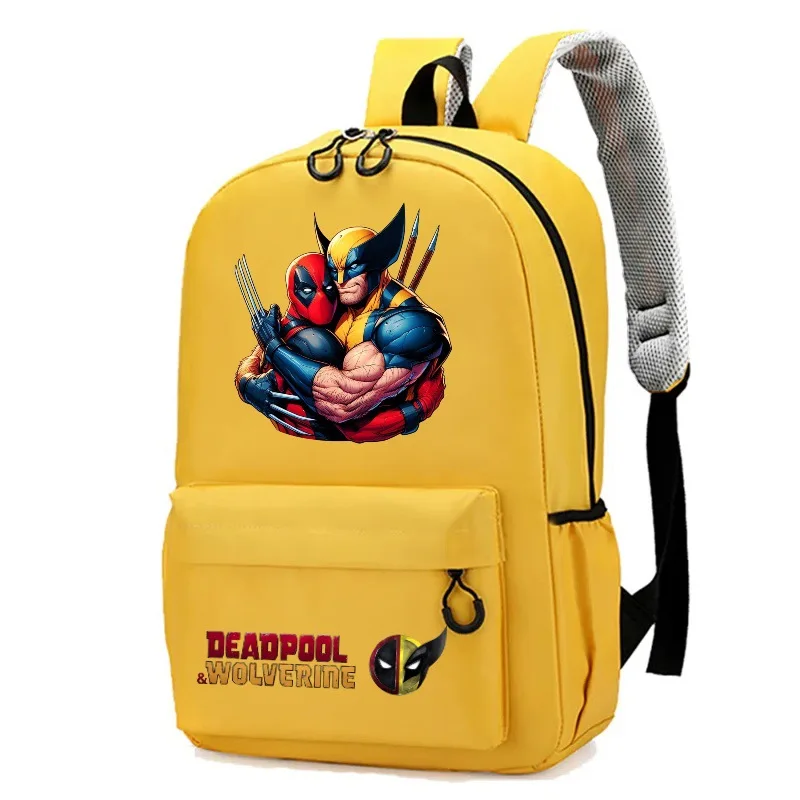 Deadpool & Wolverine Backpack Oxford Cloth Cartoon Boy Student Teen Kids Packet Comfortable Waterproof Bookbag Cute Cosplay Gift