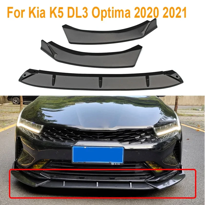 

Car Front Under Splitter Deflector Protector Front Bumper Lower Lip Chin Body Protector Kit For Kia K5 DL3 Optima 2020 2021