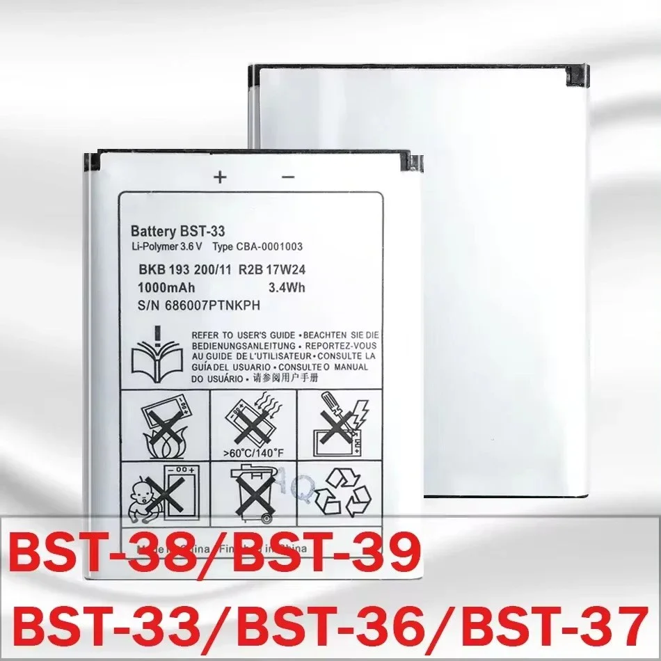 BST-36 BST-37 BST-38 BST-39 BST-33 Battery For Sony Ericsson TM717 T707 W580 W580i K750 D750i J300 K510i K800i K810i C702 BST 39