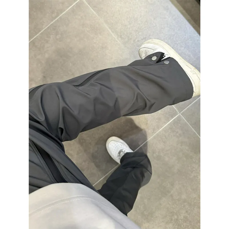 

American Functional Nylon Waterproof Outdoor Climbing Pants Men's Summer Side Zip Design Qui Dry Hiking Trousers Straight L...