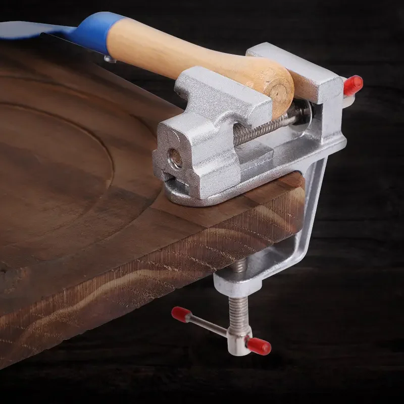 Mini Imadło Stołowe Wielofunkcyjne 3.5\" Aluminiowe Miniaturowe Małe Imadło Jubilerskie Hobby Zaciskane na Stół Płaskie Szczypce Narzędzie Imadło