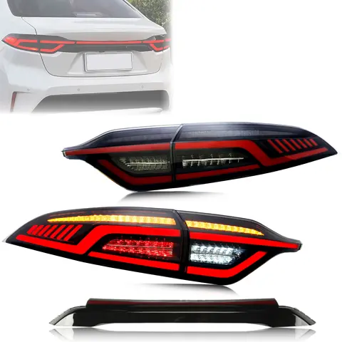 LED Tail Lights for Toyota Corolla Apex E210 2020-2026 Start-up Animation Sequential Turn Signal Black Trunk Rear Lamps Assembly