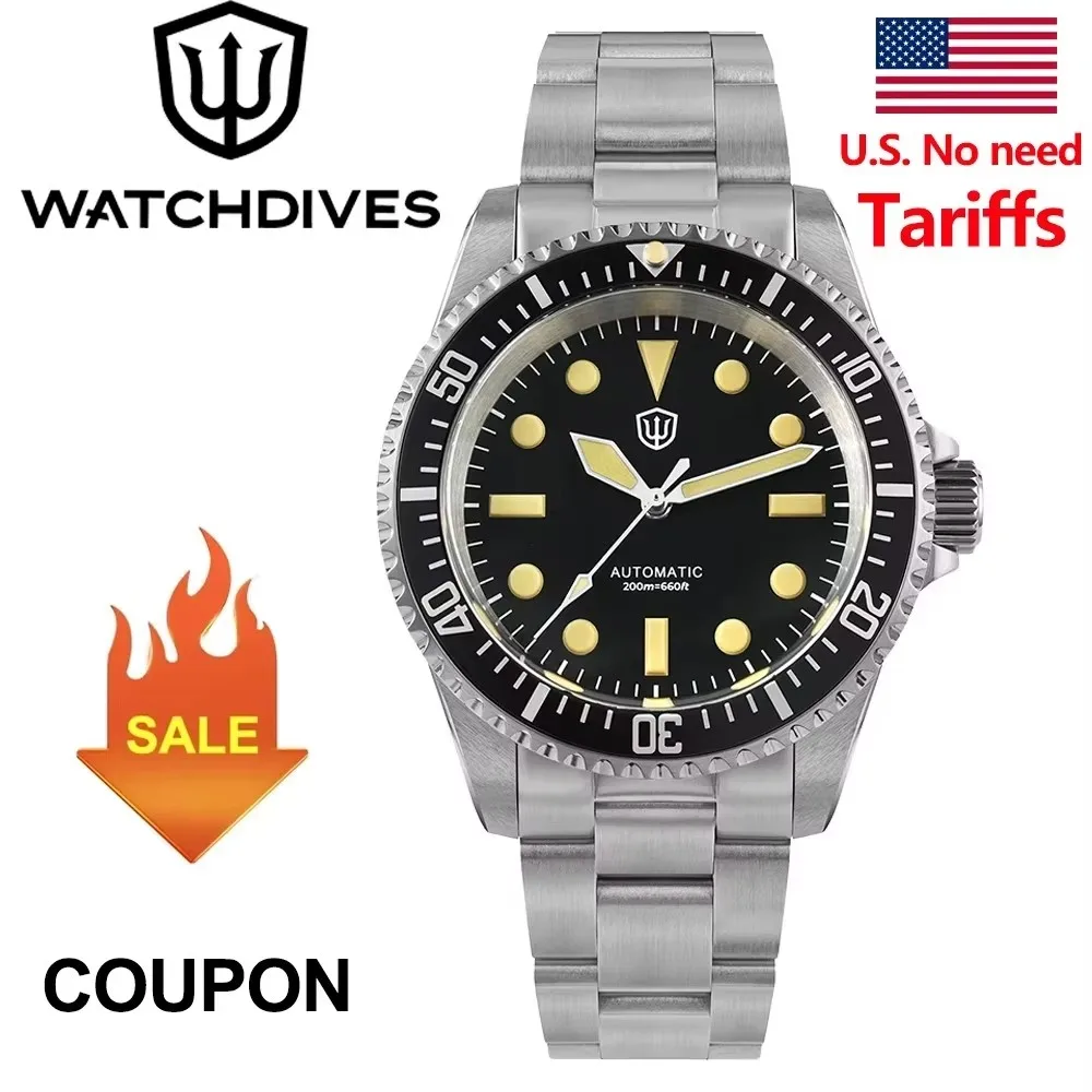 

Watchdives WD5513 38 мм часы для дайвинга NH35 автоматический механизм 20 бар водостойкие светящиеся сапфировые винтажные часы мужские Reloj