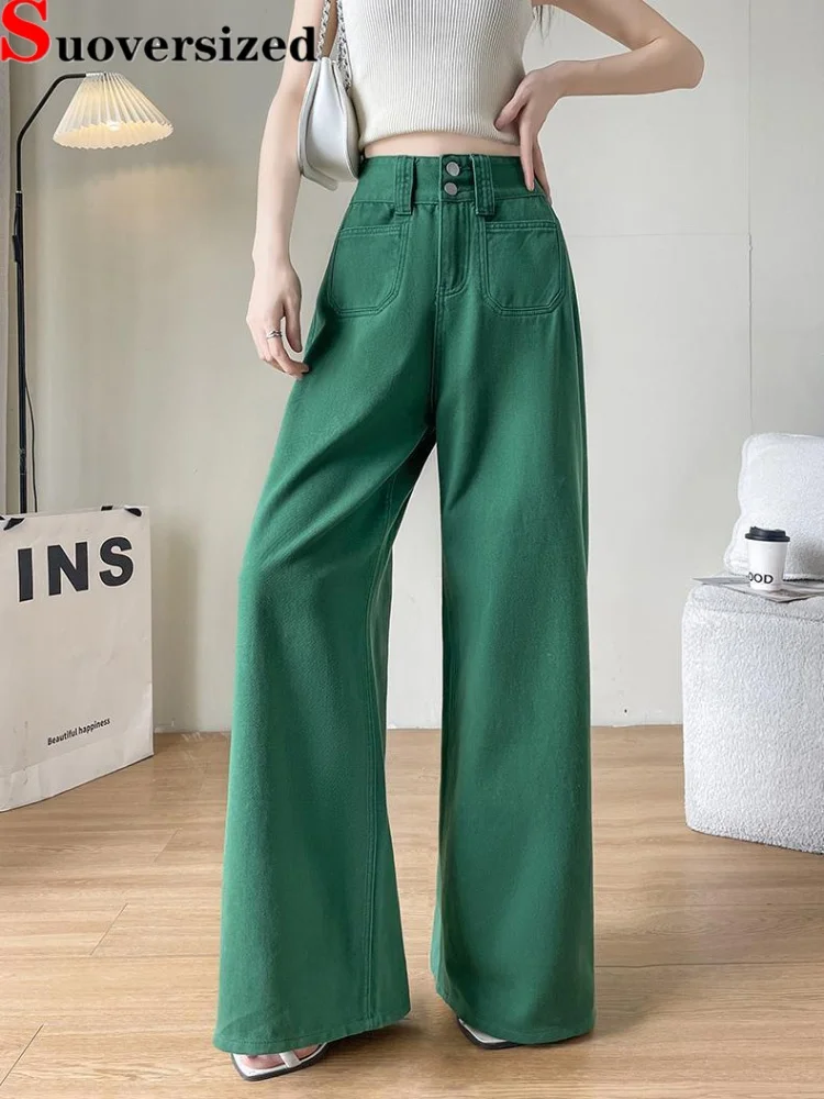 

Уличная одежда, винтажные джинсы с высокой талией, женские повседневные широкие мешковатые модные брюки Vaqueros в стиле ретро, свободные прямые новые джинсовые брюки