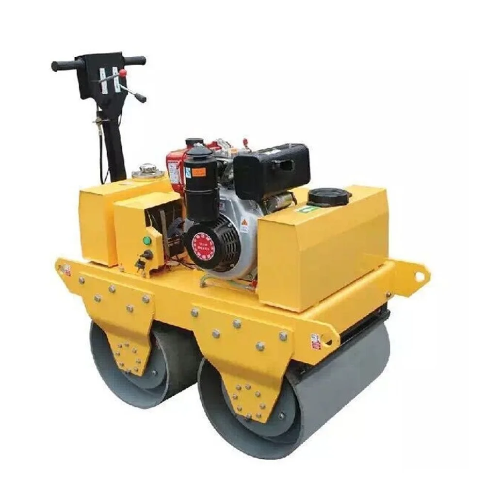 YG New Double Drum Ride 12T 2100mm Width Full Hydraulic Double Drum Vibratory Road Roller Hondas GX270  With Cummins Engine