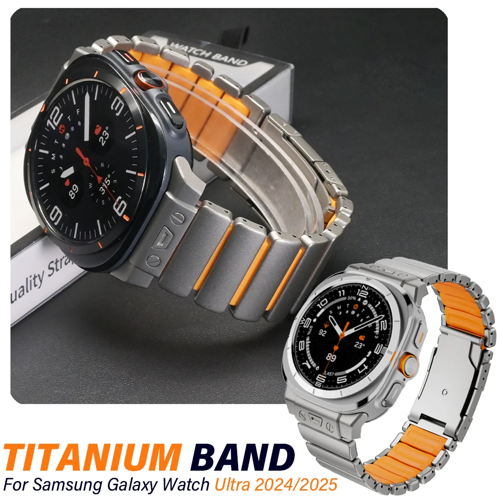 Cinturino in titanio per Samsung Galaxy Watch Ultra 2025 2024 cinturino in metallo di lusso per SAMSUNG GALAXY ULTRA 47mm 2024 2025 cinturino