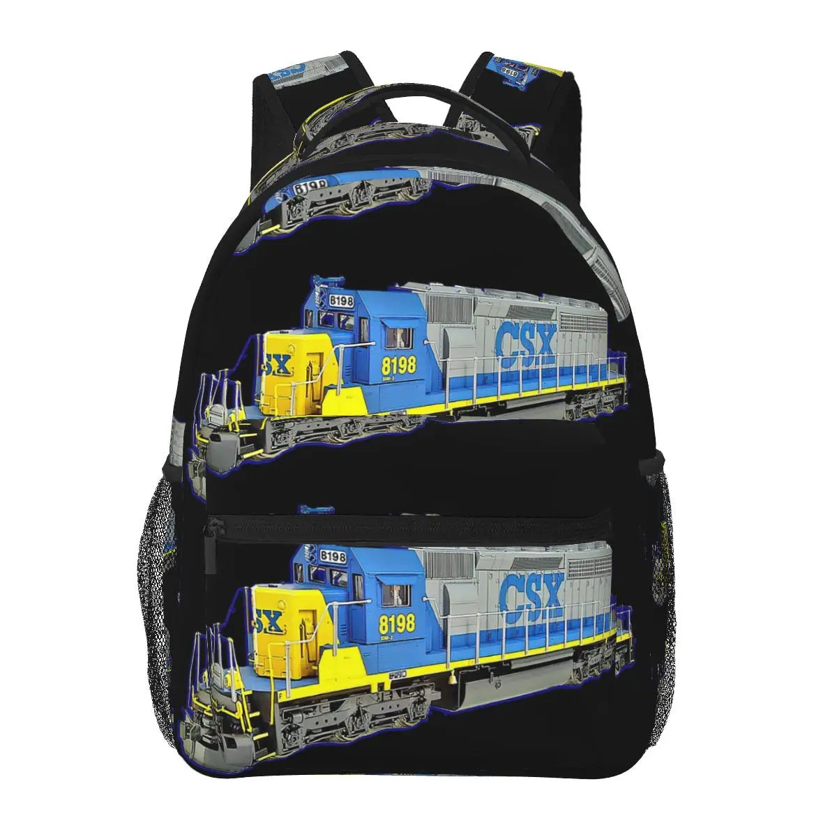 Freight Train CSX Engine Backpacks Boys Girls Bookbag Children School Bags Cartoon Kids Rucksack Shoulder Bag Large Capacity