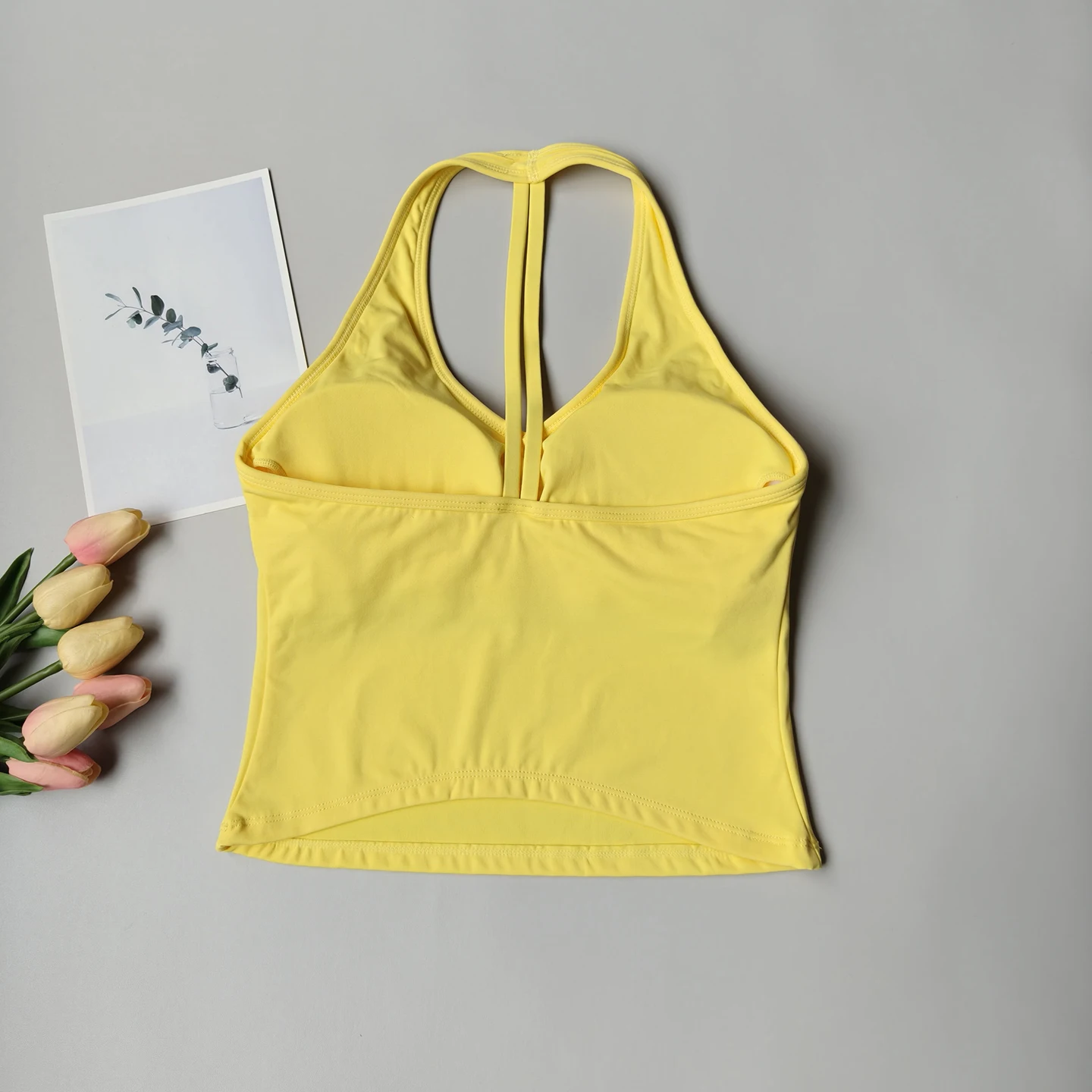 Yoga-Anzüge Fitness-Sportbekleidung Schönheits-Rücken-Lingerie Plüsch-Brüste V-Ausschnitt Neckholder-Top BHs Fitness-Lauf-Stoßfeste Fitness-Anzüge – Detail 4
