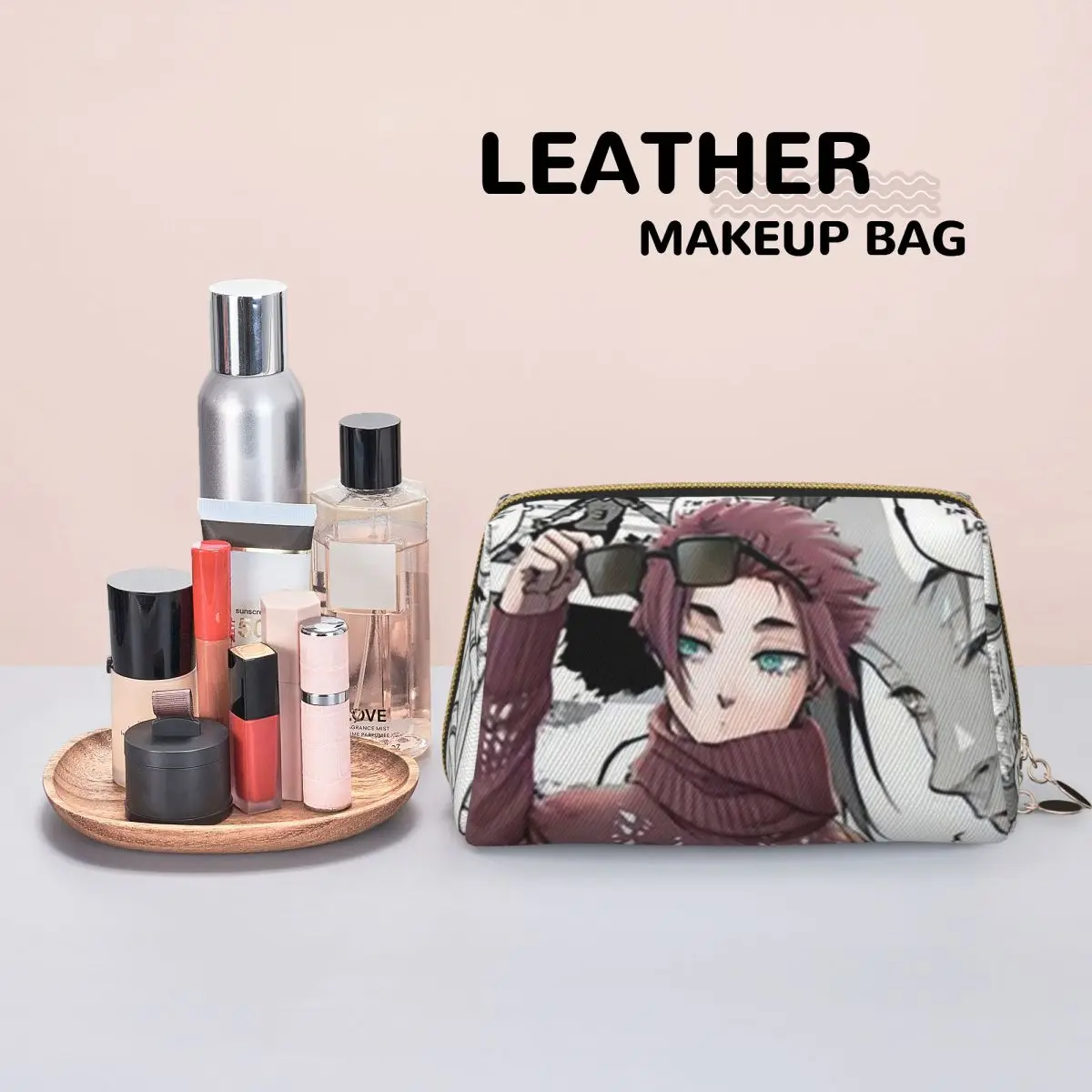 Itoshi Sae Blue Lock Cartoon Anime Women Cosmetic Bags Travel Makeup Organizer Pouch Toiletry Storage Dopp Kit Box