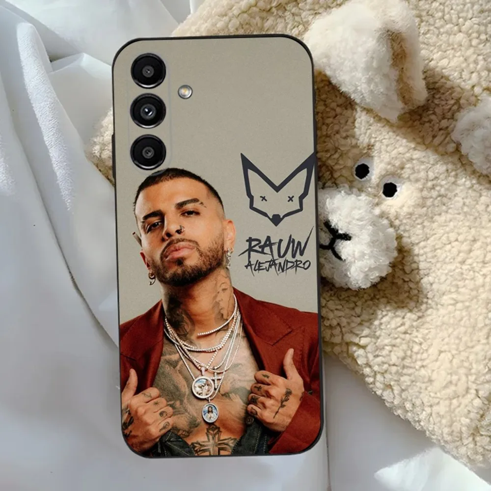 R-Rauw Alejandro Rapper Phone Case For Samsung S24,23,22,30,21,10,9,Ultra,Plus,Lite,FE,5G Black Soft Case