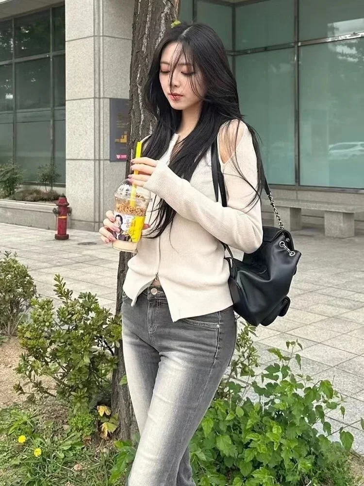 

Женские модные джинсы с высокой талией, облегающие, ретро, из выцветшего денима, с эффектом подтяжки бедер, длинные, из эластичного хлопкового денима