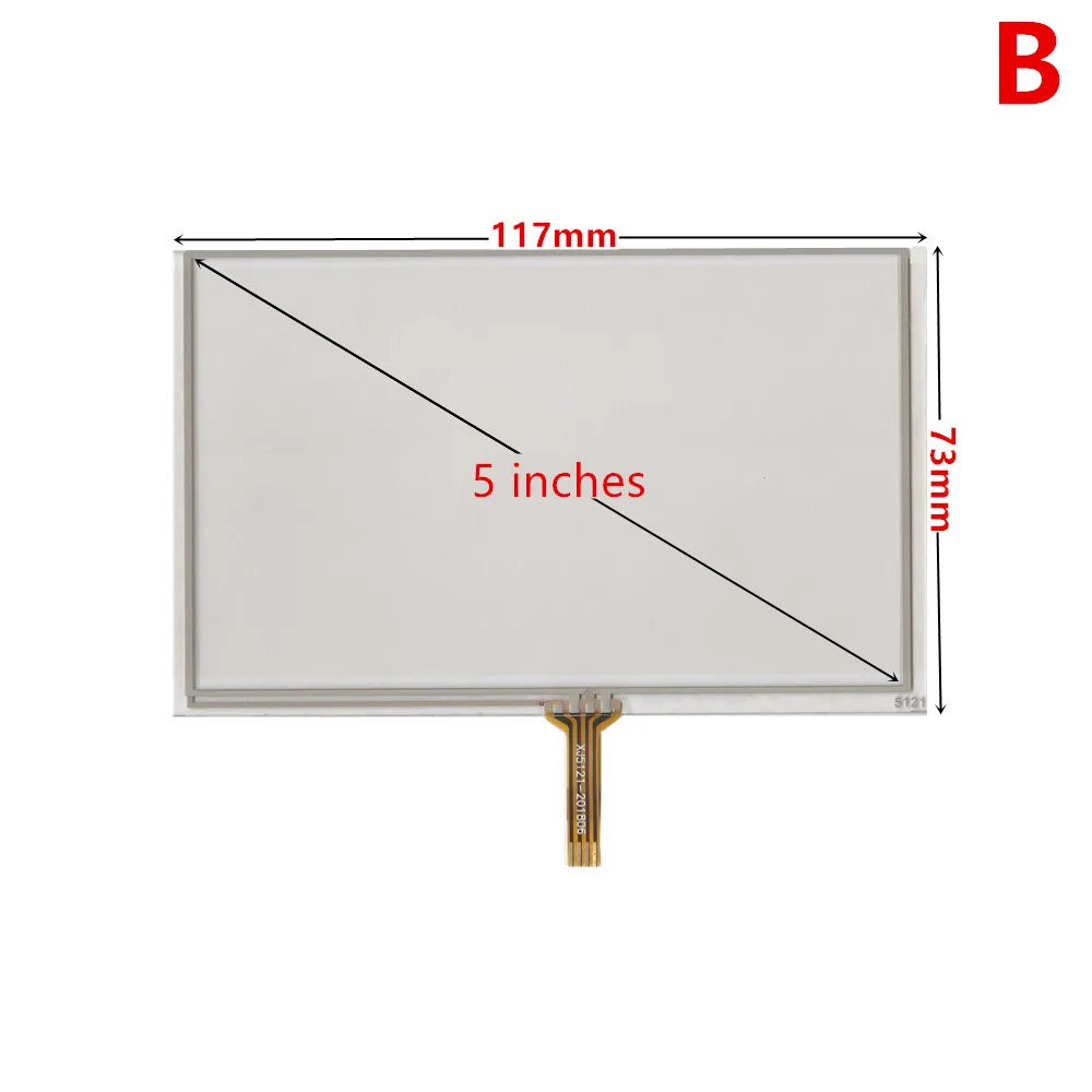 5 teile/los 4.3/5 inch 4pin Universal Resistance Digiti zer Touchscreen Panel Glas für GPS Navigation MP3-Ersatzteile