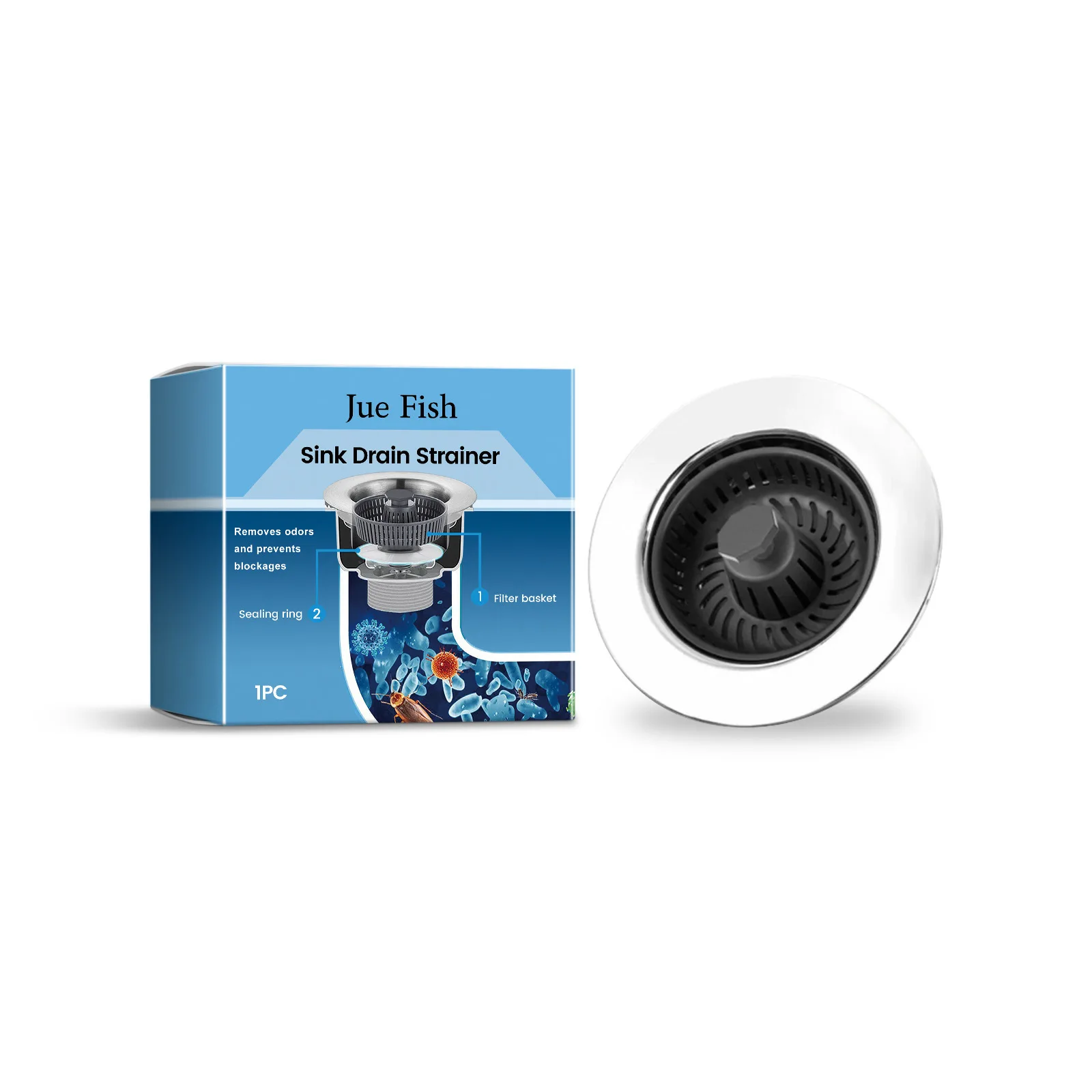 2pcs Kitchen Sink Filter Net with Large Capacity Drainage Garbage Storage Preventing Blockage Filtering Vegetables Washing Basin