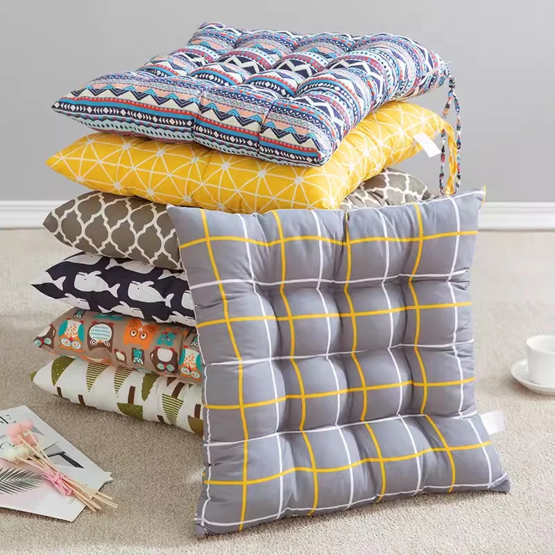 1 Piece Cotton Upholstery Soft Padded Cushion Solid Chair Square Mat Office Home Decoration Car Garden Sun Lounge Seat Cushion